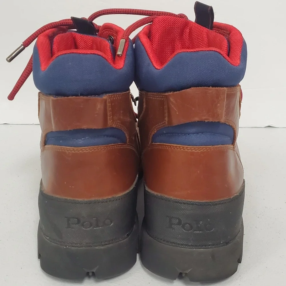 Polo Ralph Lauren‎ Mens Oslo Lace Tactical Boots Size 11 Brown Leather Gorpcore